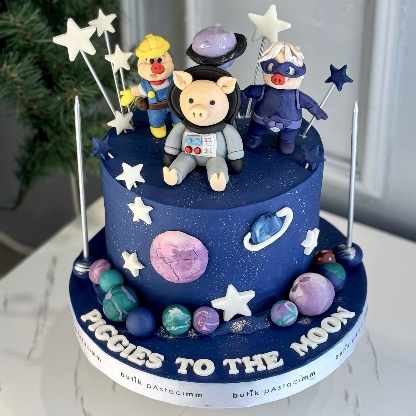 Astronot Gezegenli Çocuk Pastası