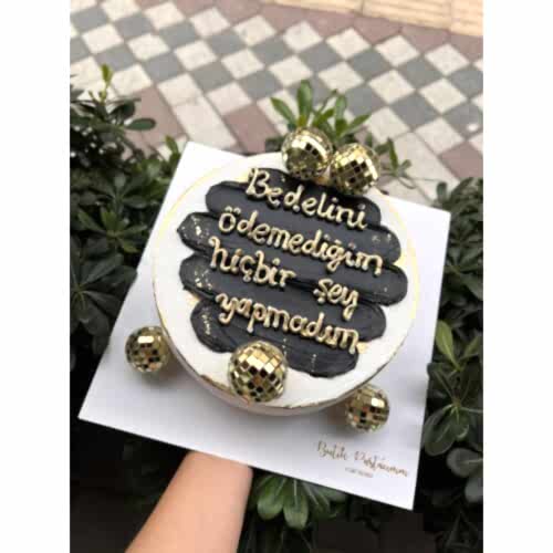Beş Gold Disco Toplu Yazılı Pasta