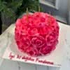 Pembe Gül Detaylı Sevgiliye Hediye Pasta